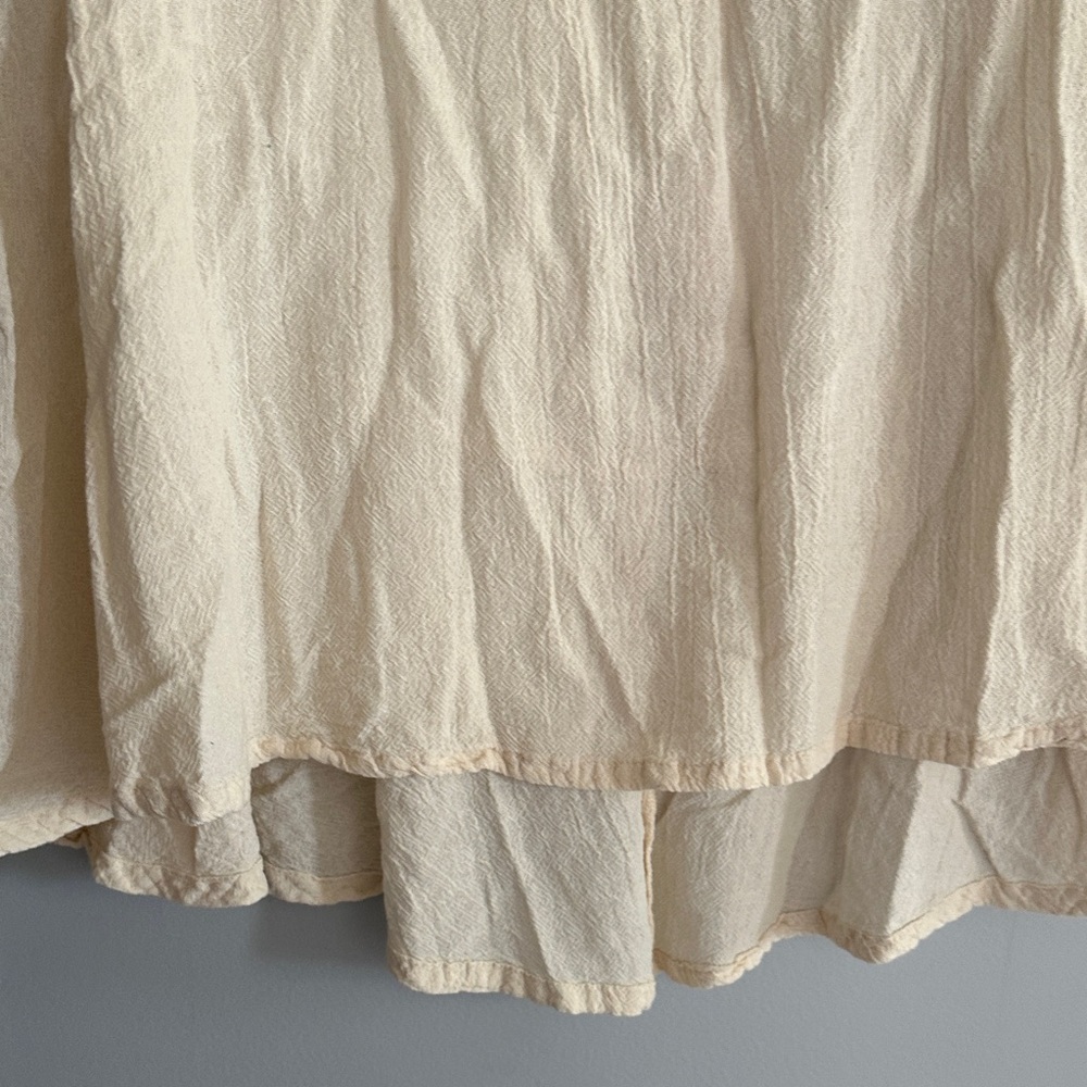 Oh My Gauze! Cream V-Neck Textured Tunic Top size 1 - Picture 8 of 13